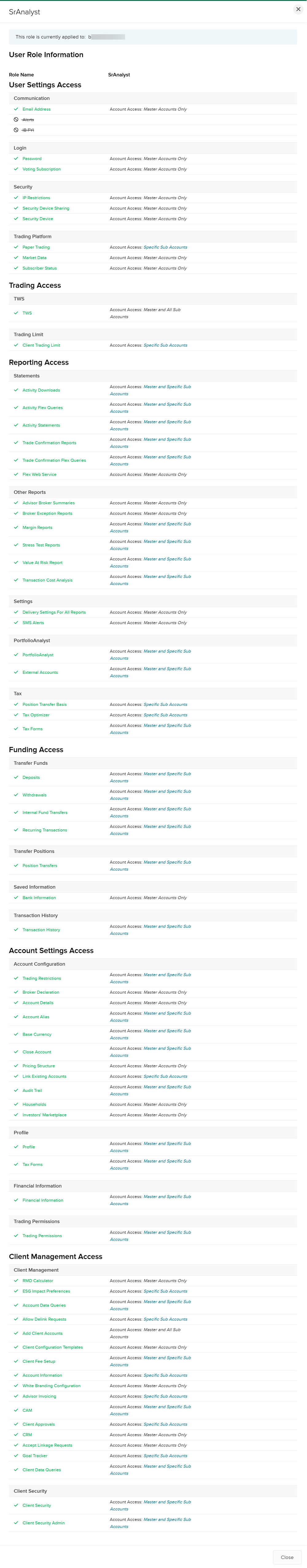View User Role Details for Advisor and Broker in Portals